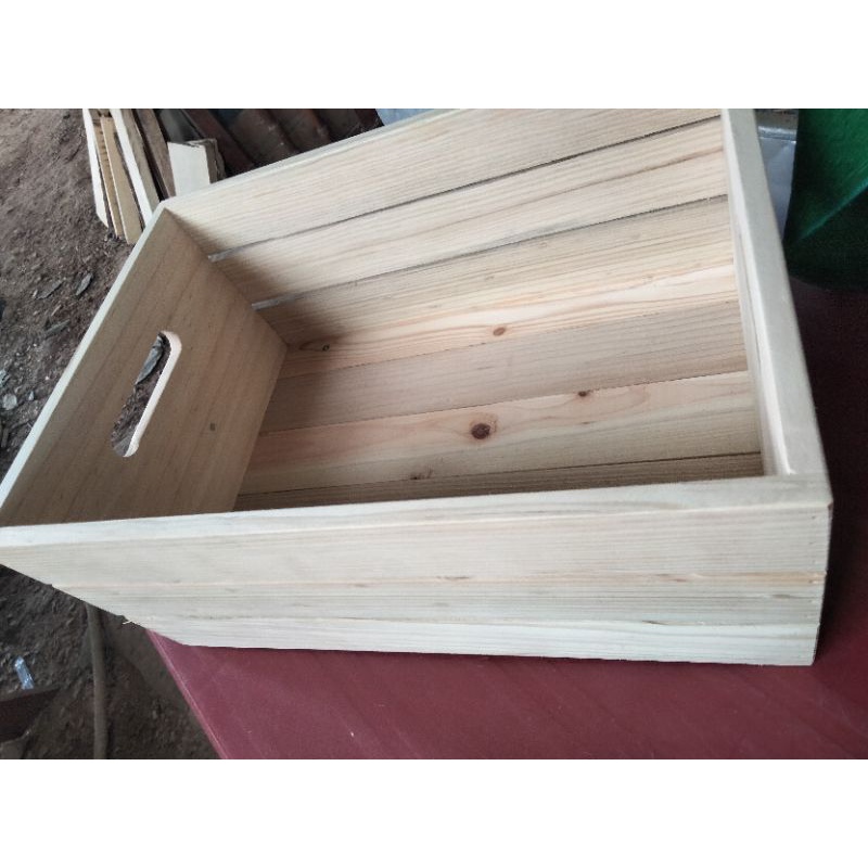 Khay gỗ dài 35cm rộng 25cm cao 15cm