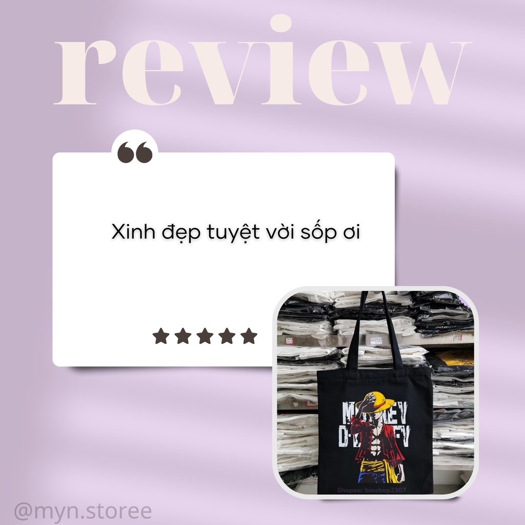 Túi Tote / Túi Canvas Đen In Theo Yêu Cầu Cực HOT