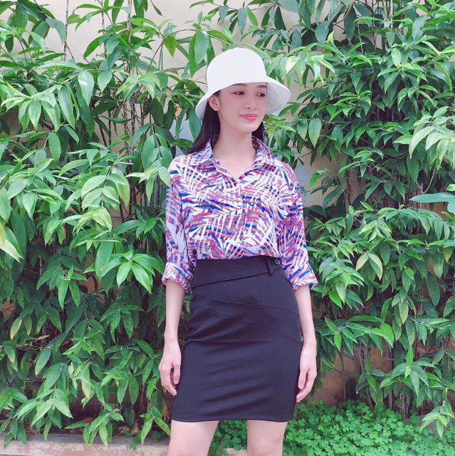 Chân váy công sở vải tuyết mưa màu đen | BigBuy360 - bigbuy360.vn