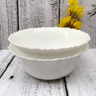 Tô sứ thủy tinh luminarc men sáng bóng - sâu lòng - kiểu dáng cách điệu - 7inch 18cm