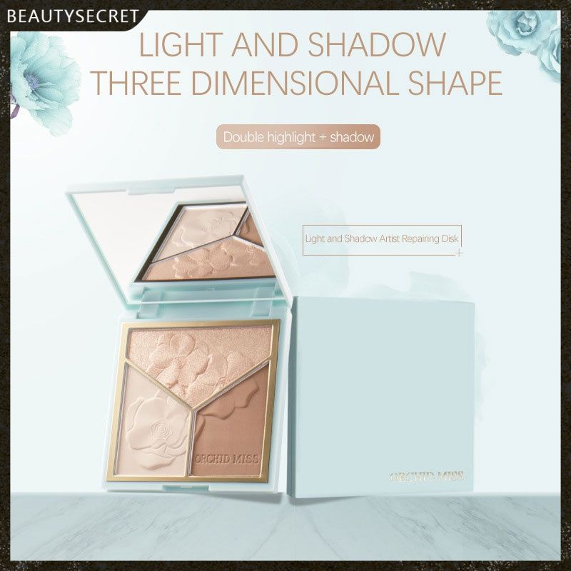 (Hàng Mới Về) Bảng Phấn Bắt Sáng Và Tạo Khối Trang Điểm Ba Chiều Chất Lượng Cao