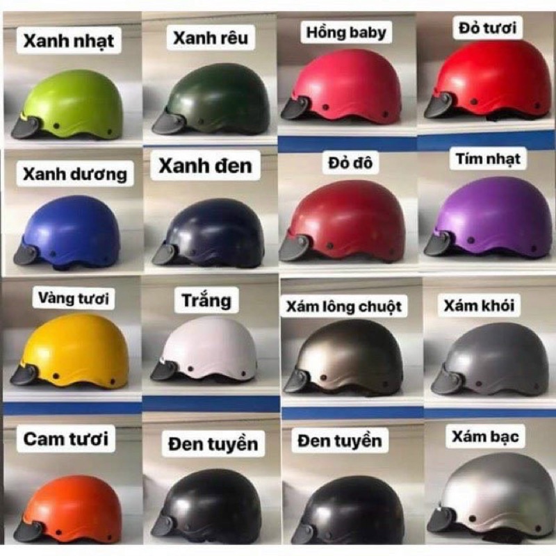 Nón bảo hiểm nhiều màu