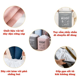 Giỏ Đựng Đồ, Quần Áo WASHDAY - Túi Đựng Chăn Màn, Mền Gối, Ga Giường Cỡ Lớn Có Thể Gấp Gọn (NCP35)