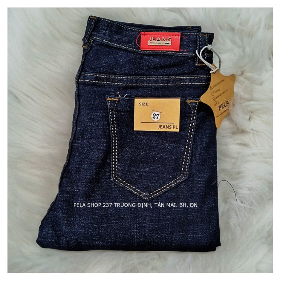 QUẦN JEAN NỮ LƯNG CAO XANH XƯỚC 03 ( HÌNH THẬT S26-S35 )