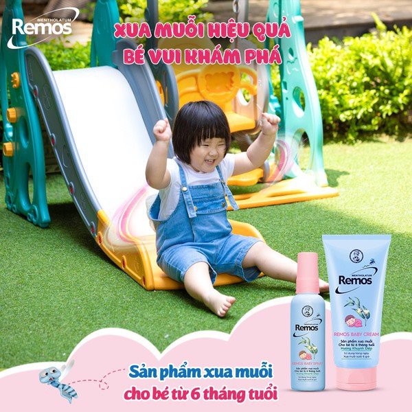 Kem, Xịt Chống Muỗi Hương Khuynh Diệp Và Oải Hương Cho Bé - Người Lớn Remos (60ml, 70g, 150ml)