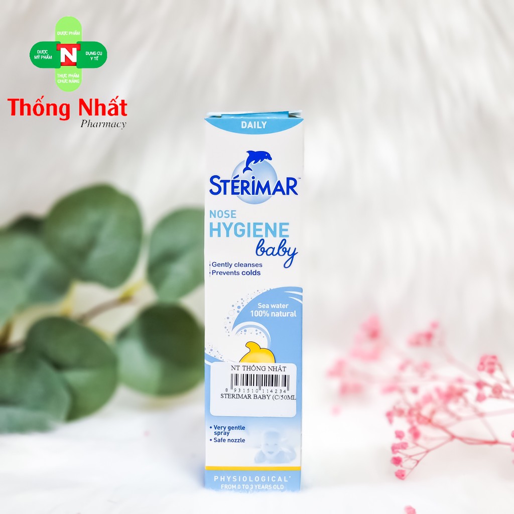 Xịt muối biển ngừa sổ mũi, nghẹt mũi cho bé Sterimar 50ml