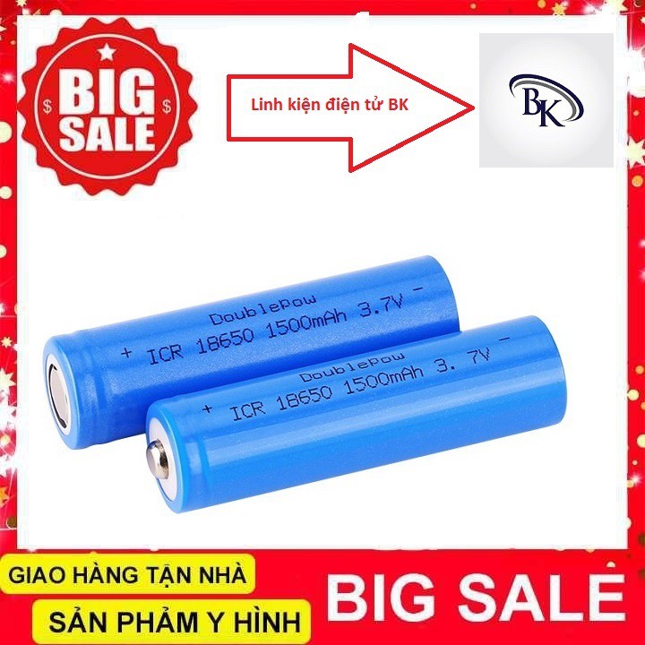 Pin Li-on 18650 dung lương 1500mAh dòng xả 10C(loại tốt)