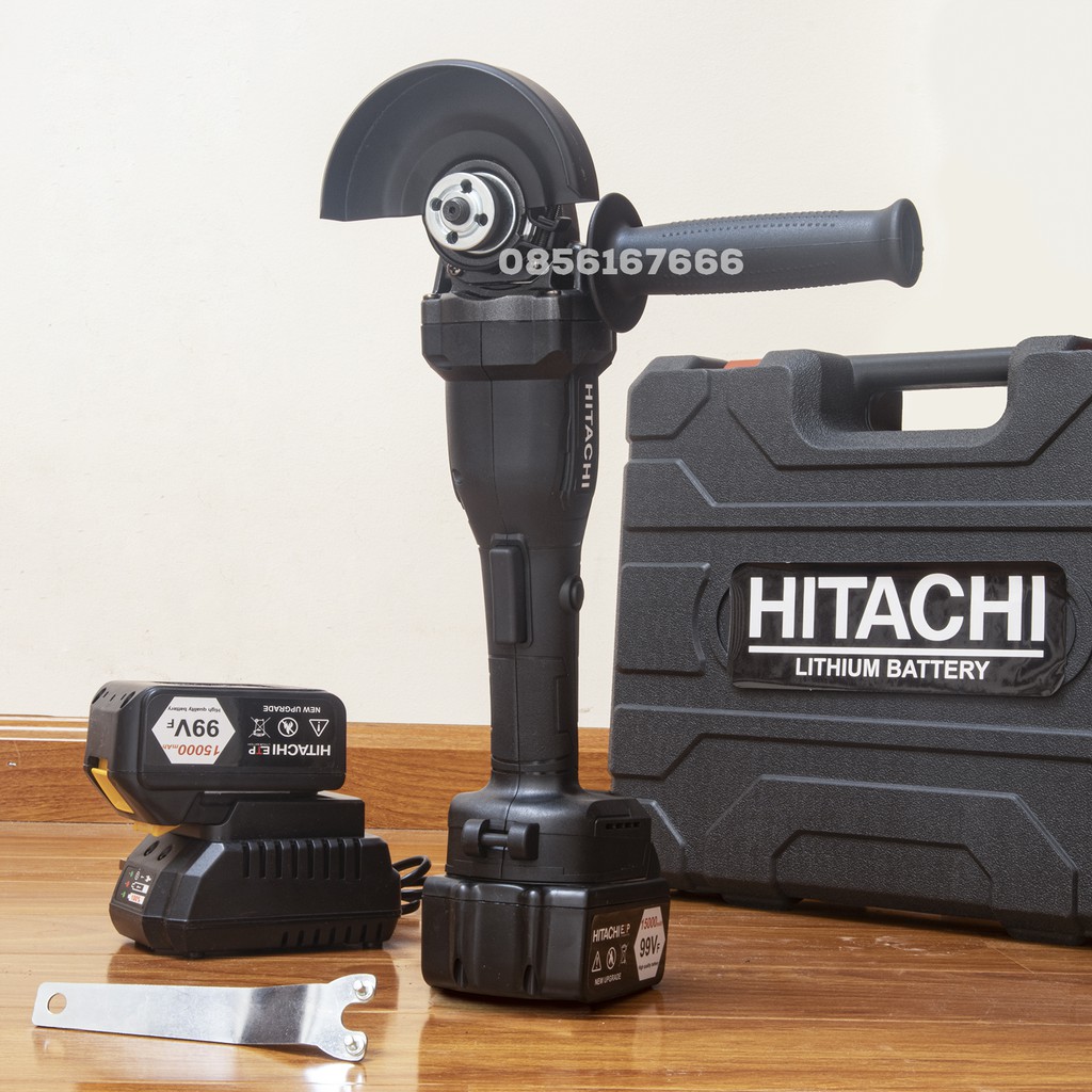 MÁY MÀI PIN HITACHI 88V - KHÔNG CHỔI THAN - PIN 10 CELL - LÕI ĐỒNG - MÁY MÀI GÓC HITACHI - MÁY CẮT CHUYÊN DỤNG 88V