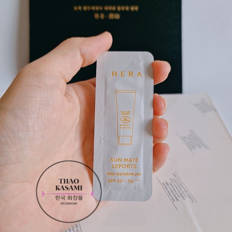Gói Sample Kem chống nắng Hera Sun Mate Leports mẫu mới 1ml