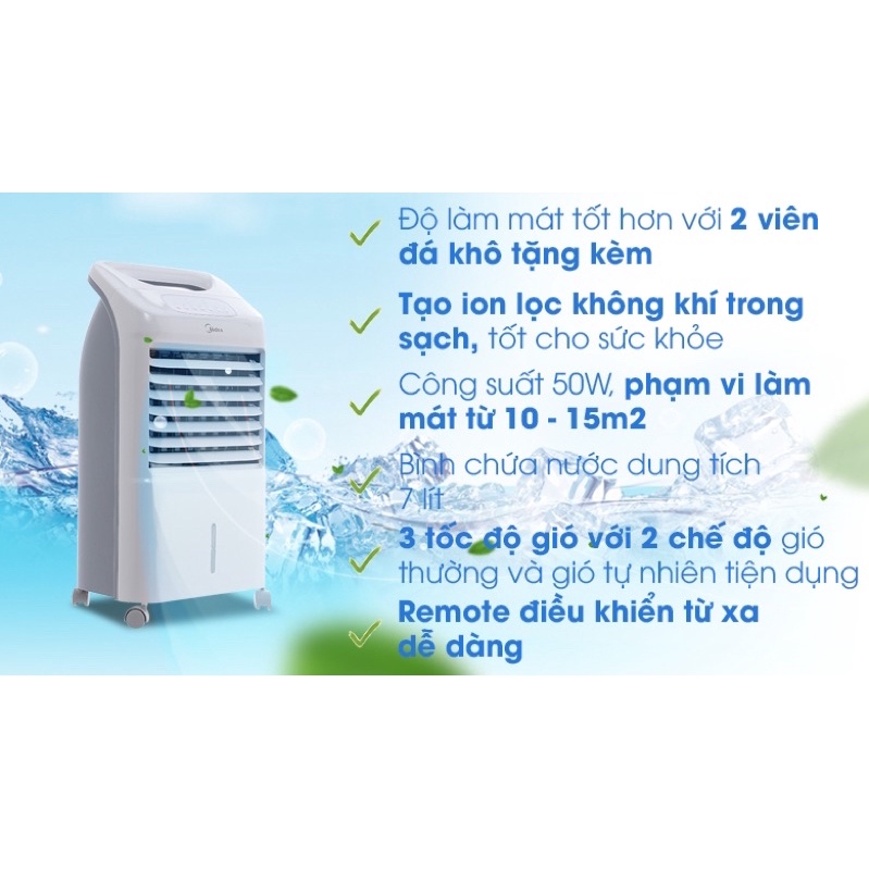 Quạt điều hòa, quạt hơi nước Midea AC100-U hàng trưng bày bảo hành 6 tháng