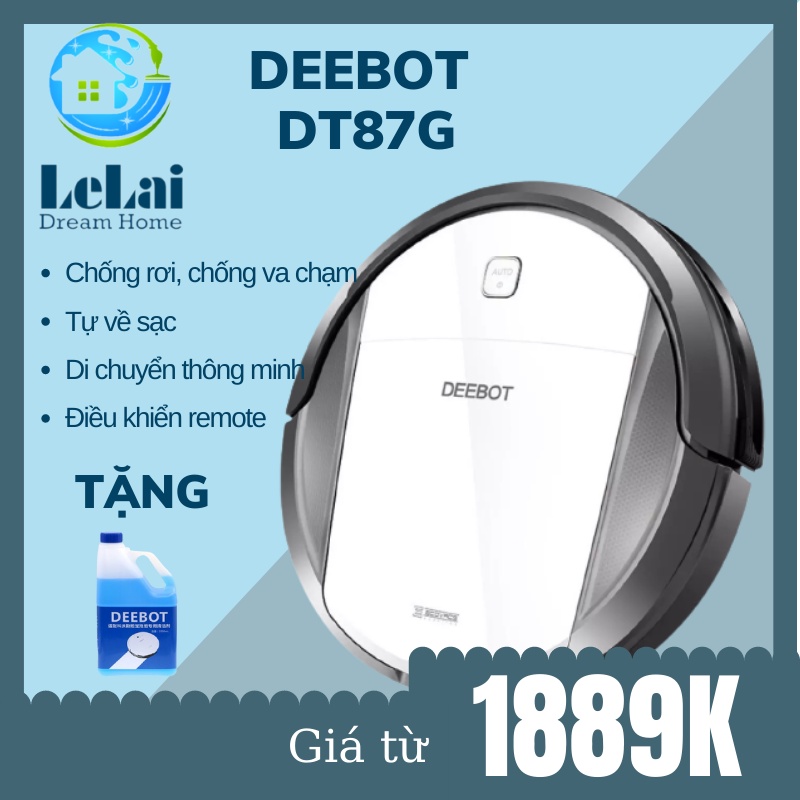 Robot Hút Bụi Lau Nhà Ecovacs Deebot DT87G Hàng Trưng Bày Như Mới-LeLai Shop- Bảo Hành 6 Tháng 1 Đổi 1 Trog 15 Ngày