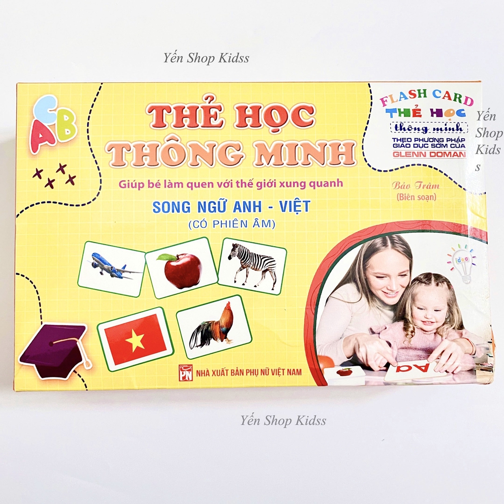 Bộ Thẻ Học Thông Minh 18 Chủ Đề Loại To Song Ngữ Anh-Việt Cho Bé Từ 0-6 Tuổi (SP001277 )