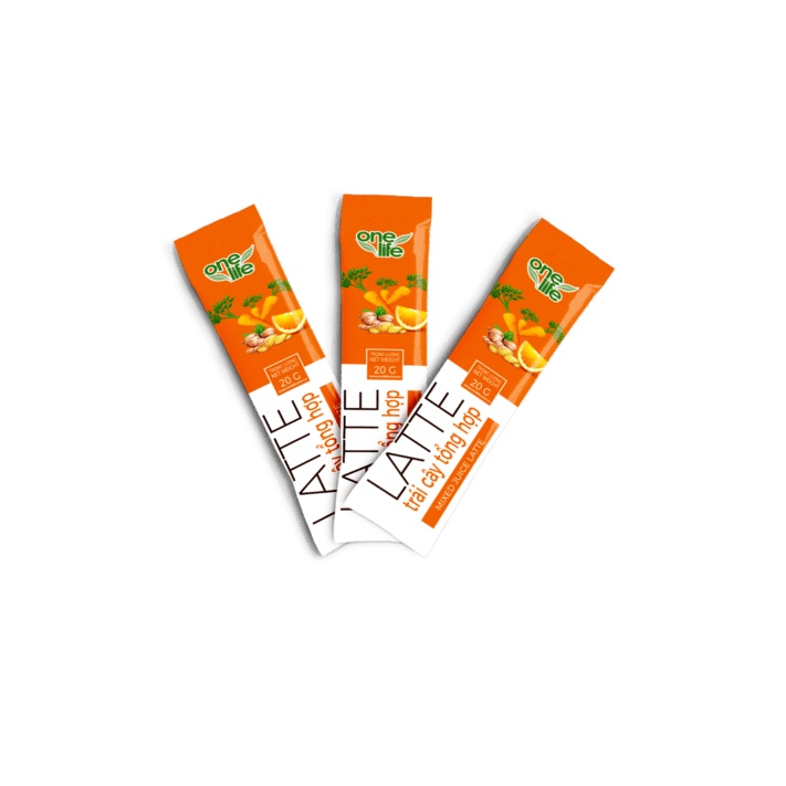Halal Bột Sinh tố trái cây Cam Dứa Cà Rốt ONELIFE Hộp 120gr thơm ngon, nguyên chất