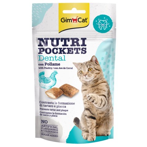 Gói lớn Snack thưởng cho mèo ngừa búi lông, hỗ trợ tiêu hóa Gimcat Nutri Pockets