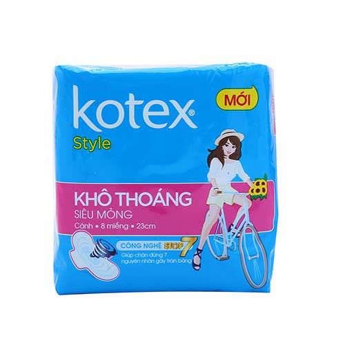 🍀Băng vệ sinh Kotex Style siêu mỏng không cánh - 23cm (gói 8 miếng)