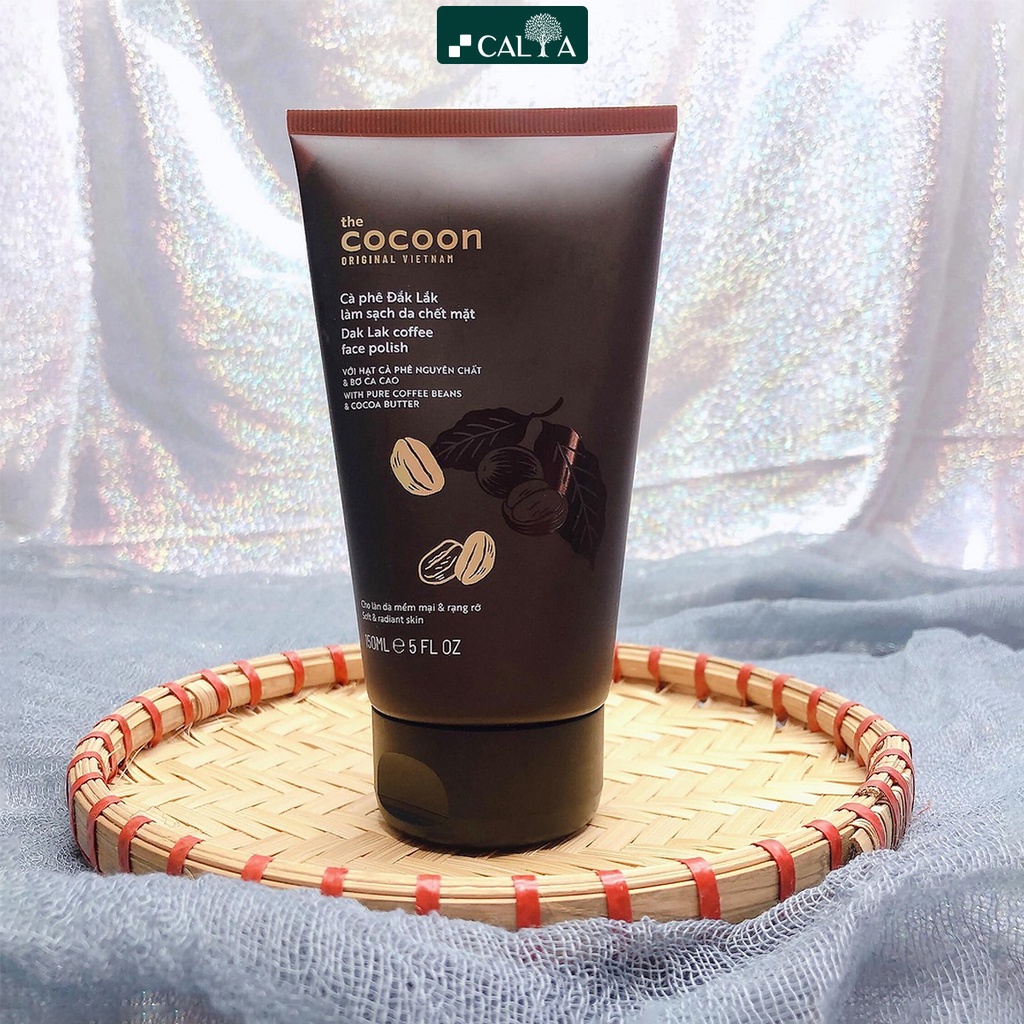 Tẩy Tế Bào Chết Cocoon Cà Phê Đắk Lắk Dành Cho Da Mặt, Làm Sáng Da, Mềm Mịn - Cocoon Dak Lak Coffee Face Polish 150ml