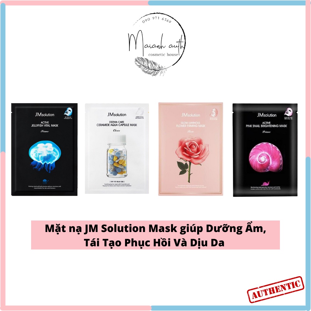 Mặt Nạ Cấp Ẩm, Dưỡng Trắng, Phục Hồi Da, Chăm Sóc Da Toàn Diện JM solution Mask 30ml