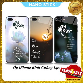 Ốp lưng iphone 7 plus, 8 plus, 7, 8, 6 plus,6, 6s, 6s plus, ốp iphone kính cường lực, in theo yêu cầu_nanostick, 0809