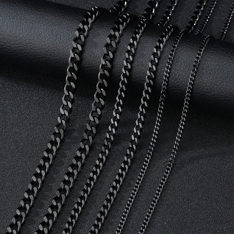 Vòng cổ XIAOBOACC hai mặt phong cách hip hop nhiều kích thước 16/ 20/ 24 inch