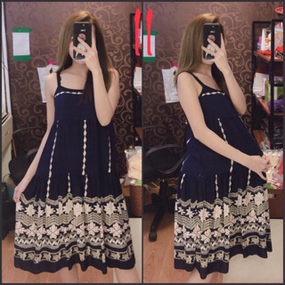 Váy lanh nhung ( sẵn sll)