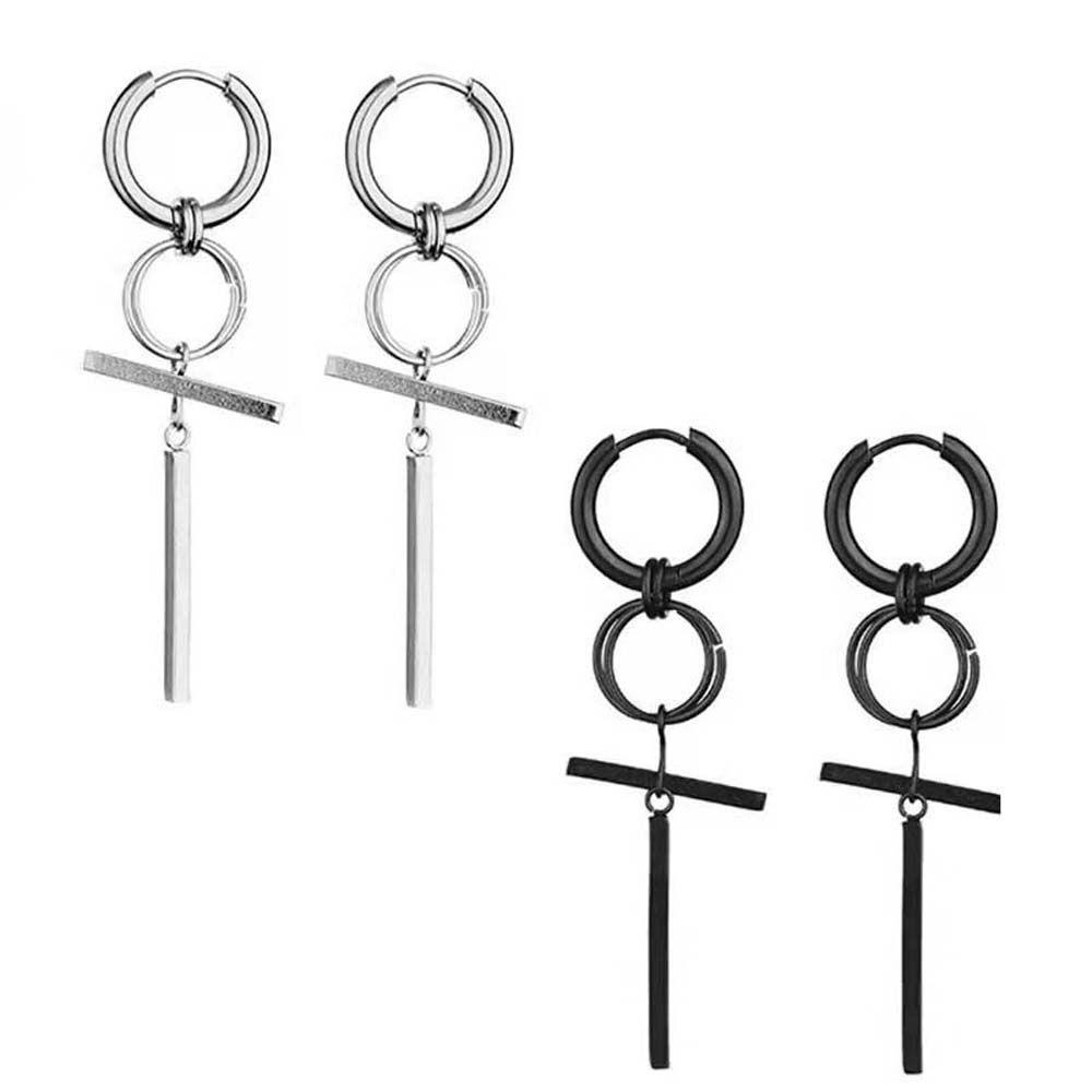 BACK2LIFE Bông Tai Hình Thánh Giá Phong Cách Thời Trang Hàn Quốc Dành Cho Nam Giới