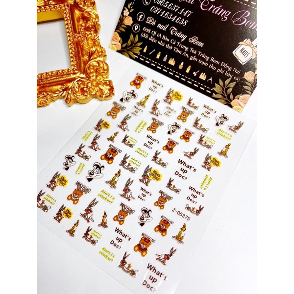 Miếng dán sticker trang trí móng