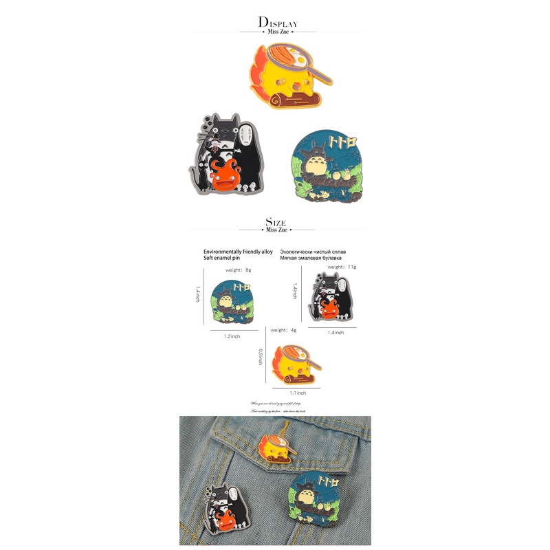 Ghim Cài Áo Hình Nhân Vật Hoạt Hình Đáng Yêu