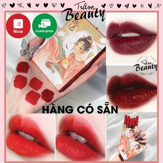 Son Kem Lì Cổ Trang Cô Tiên trọn bộ 5 cây Vỏ Đỏ Siêu Dễ Thương