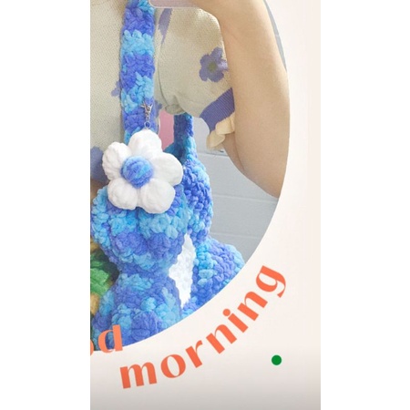 Móc khoá len hoa - Flower keychain crochet