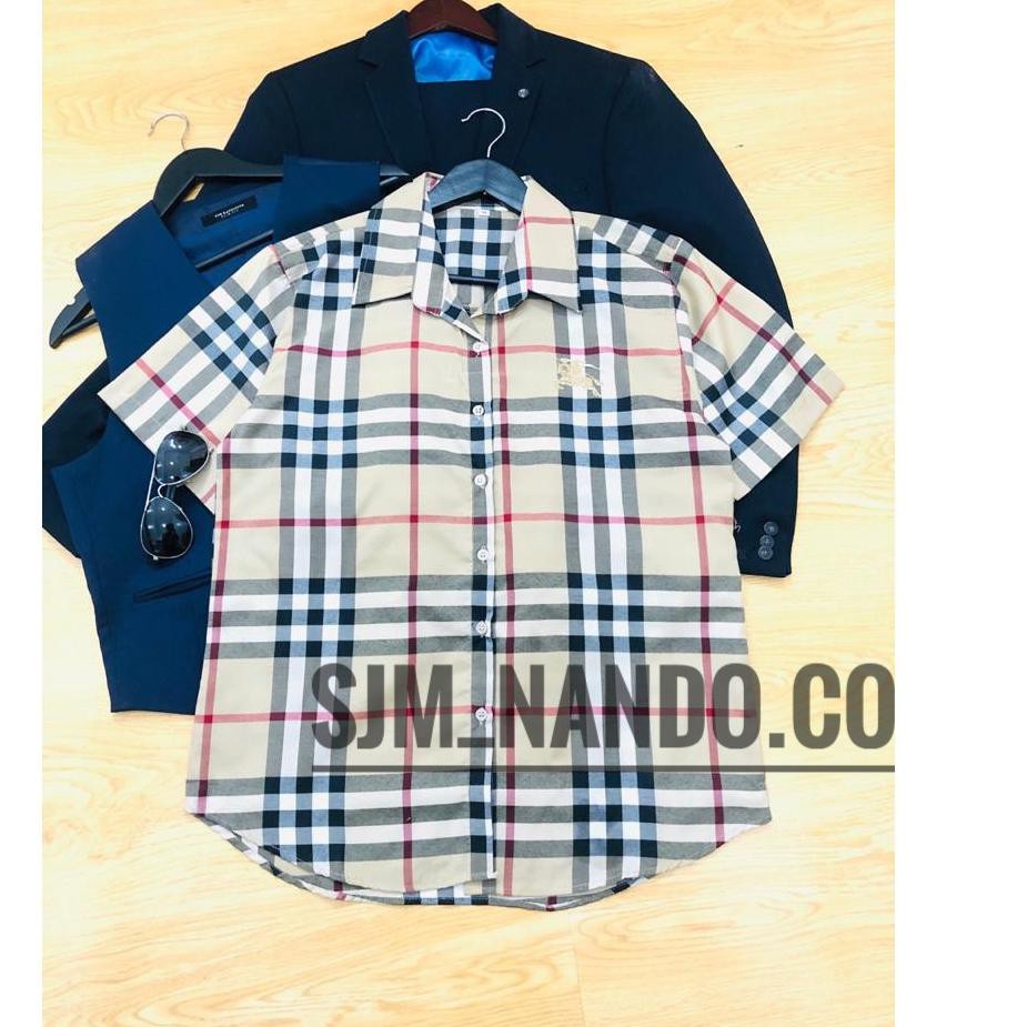 BURBERRY Áo Sơ Mi Cotton Sọc Ca Rô Thời Trang Cao Cấp Cho Nam S / M L Xl Xxl 3xl