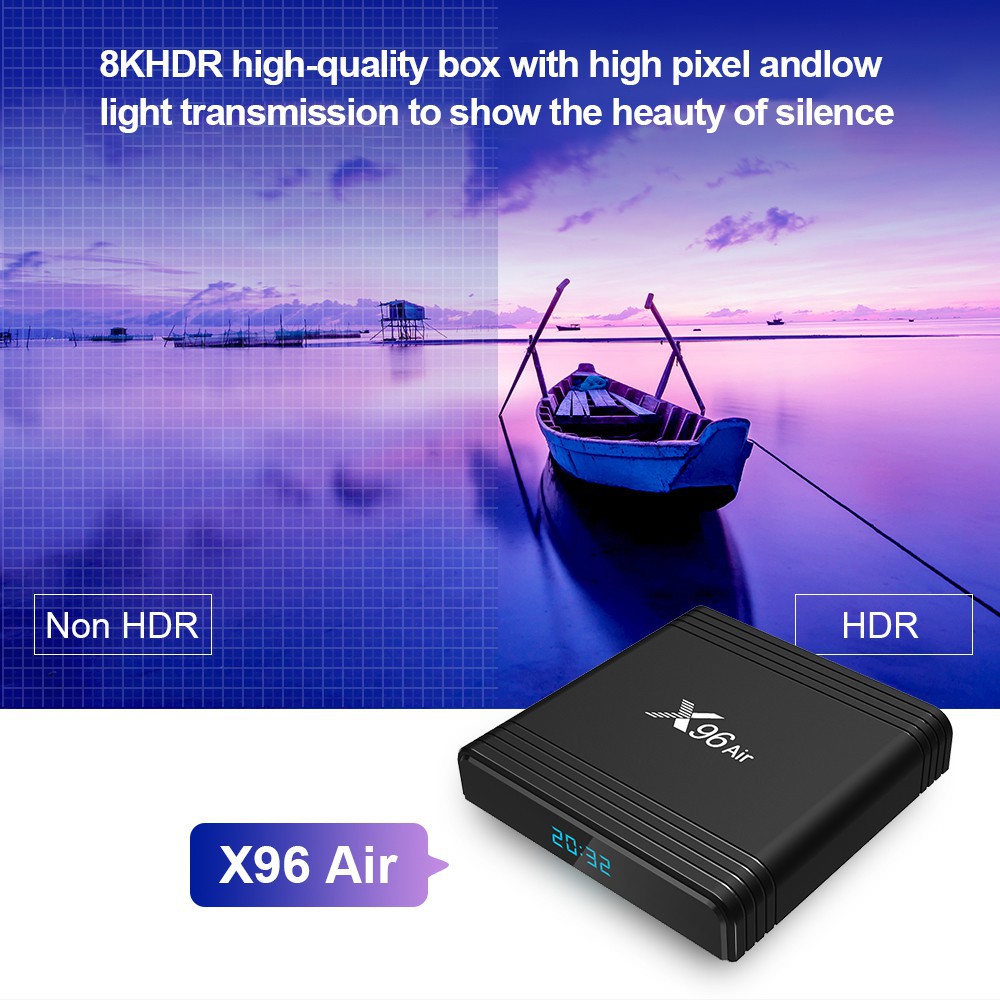 [Xả kho] Android TV Box X96 Air - Amlogic S905X3, 2GB Ram, 16GB bộ nhớ trong, Android 9.