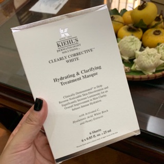 Mặt Nạ Giấy Trắng Da Kiehls Clearly Corrective White Hydrating and Clarifying Treatment Masque - hộp 6m