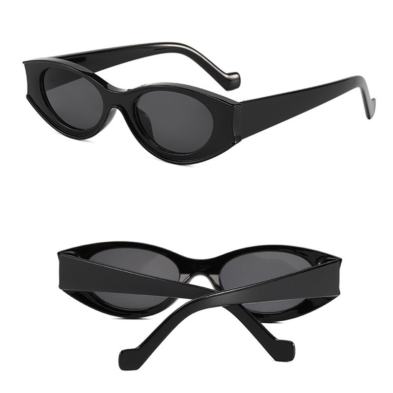 Kính Mát Gọng Oval Họa Tiết Chấm Bi Phong Cách Retro Thời Trang