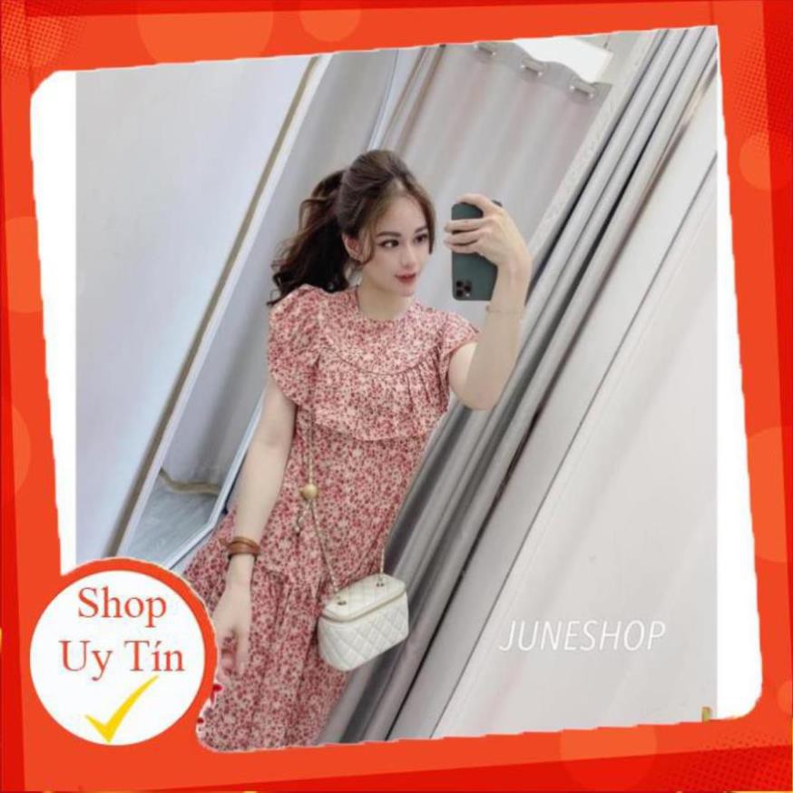 [ 𝐅𝐑𝐄𝐄 𝐒𝐇𝐈𝐏 ] Đầm Hoa Hồng Cổ Bèo Cao Cấp