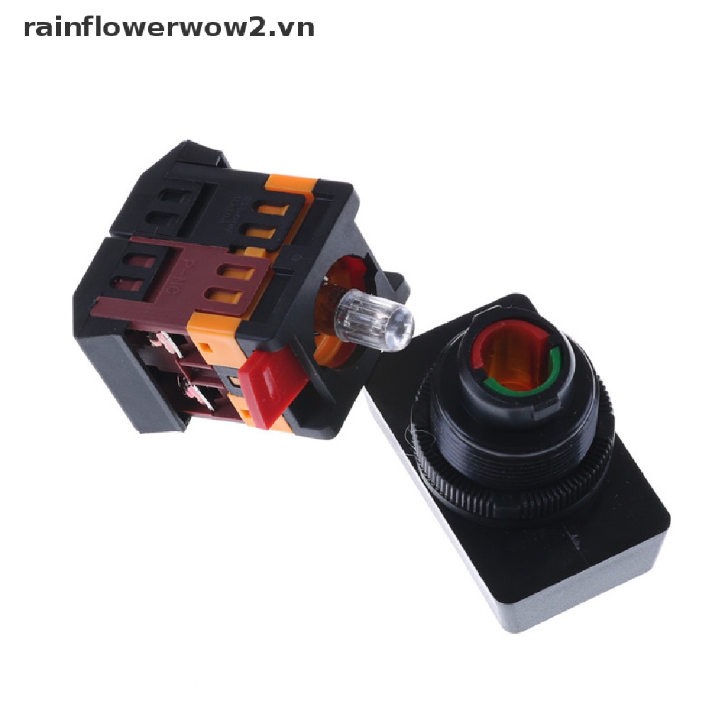 [er] On OFF Nút Nhấn Dừng Đèn Báo Hiệu Tạm Thời Màu Đỏ / Xanh Lá