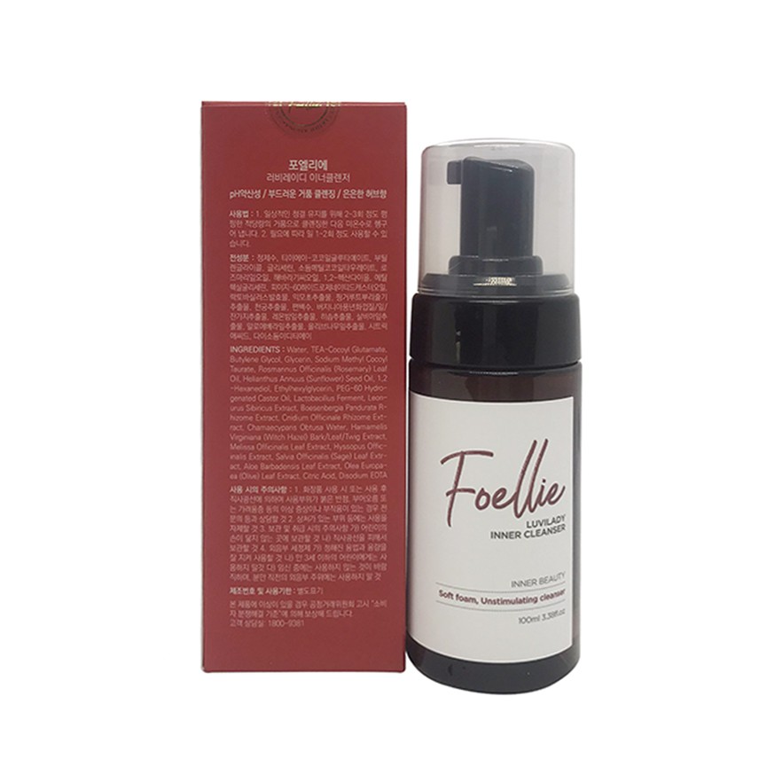 Dung dịch vệ sinh Foellie Hàn Quốc 100ml Zuka Beauty ngừa viêm nhiễm nấm ngứa vùng kín 100ml