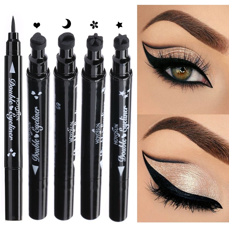 Bút Kẻ Mắt Dạng Lỏng 2 Trong 1 Nhanh Khô Chống Thấm Nước