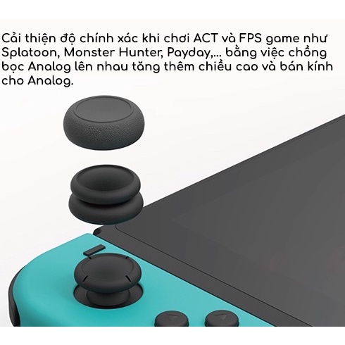 Bộ combo 3 cặp nút bọc Analog thương hiệu Skull &amp; Co xịn sò cho máy game Nintendo Switch v1,v2 / Lite / OLED