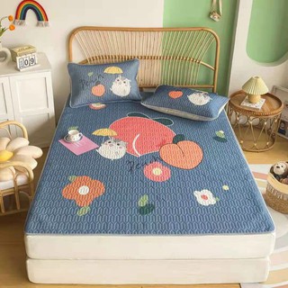 Bộ Chiếu lụa 5D kèm 2 vỏ gối, sẵn hàng đủ size