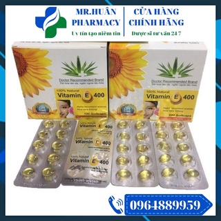 Vitamin E 400 Hộp 100 viên - Trẻ hóa làn da, ngăn ngừa lão hóa