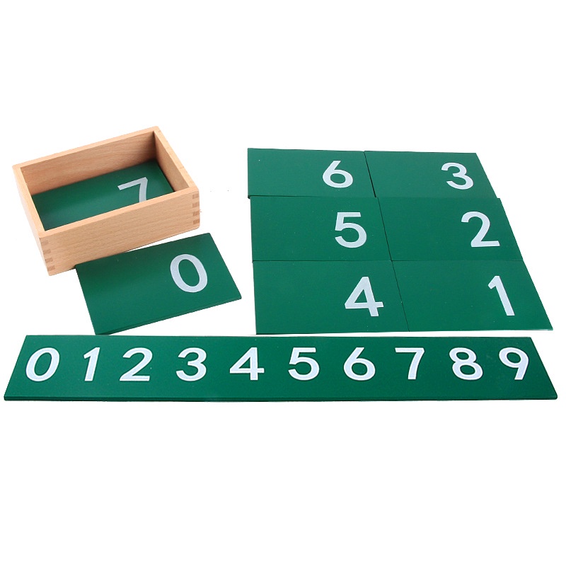 Bộ số cát nhám từ 0-9 - Giáo cụ Montessori dành cho bé từ 0-3 tuổi