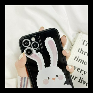 Ốp điện thoại TPU dẻo chống sốc in hình thỏ trắng đáng yêu hoạt hình cho IPhone 11 Pro Max XR/XS/X