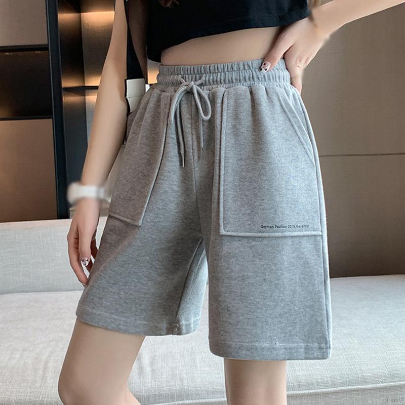 Quần Short Thể Thao Lưng Cao Phong Cách Hàn Quốc Cho Nữ