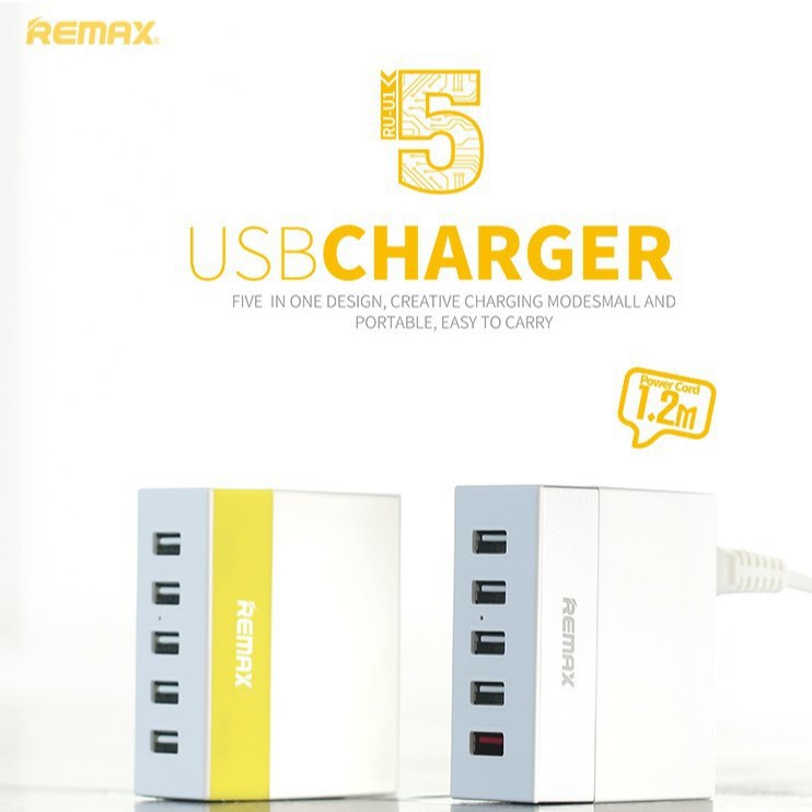 (CHUYÊN SỈ LẺ) (5 USB) BỘ SẠC 5 CỔNG USB CHÁNH HÃNG REMAX - KHÔNG LAG KHI SẠC (GIÁ RẺ)