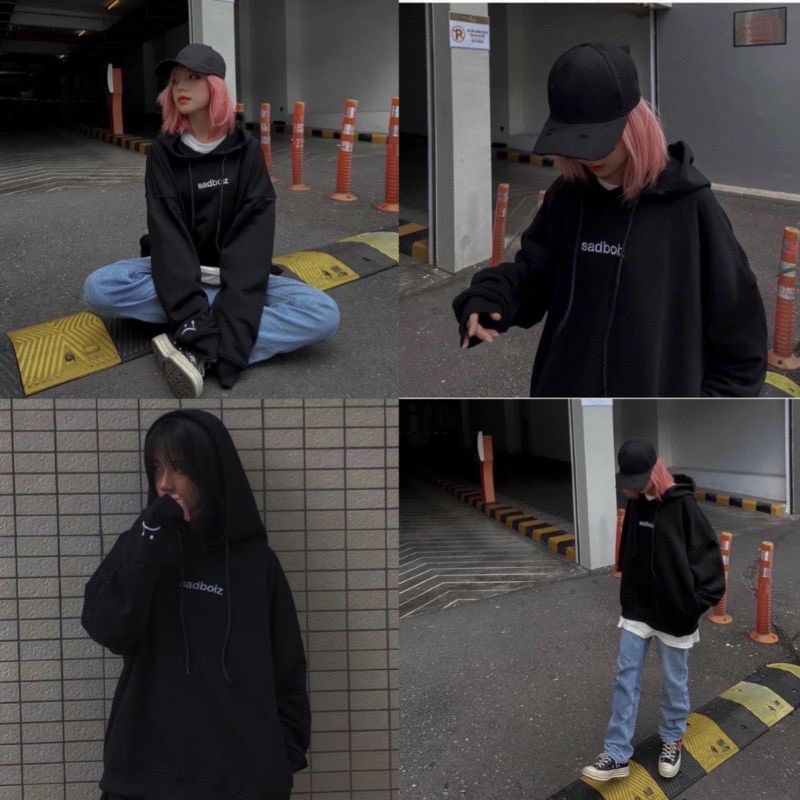 Áo hoodi nỉ cotton sad boy LN12