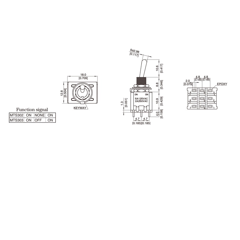 Công Tắc Bật Tắt Tự Động MTS-102 103 202
