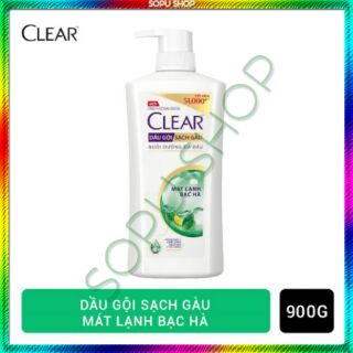 Dầu gội sạch gàu Clear mát lạnh bạc hà 900g