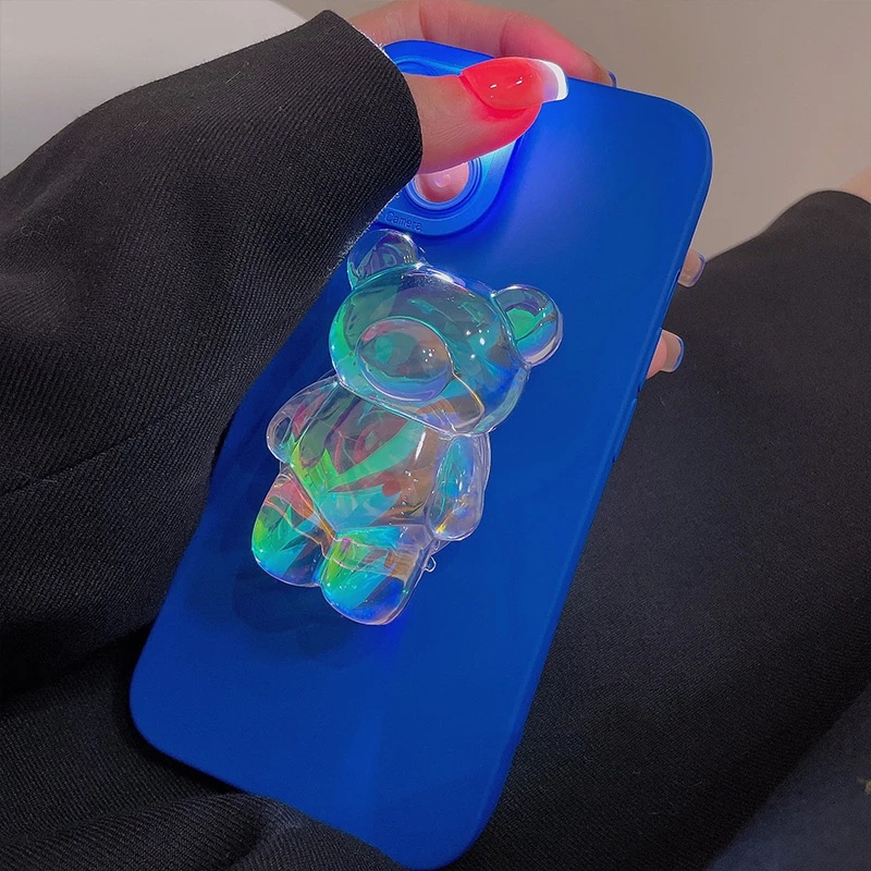 Giá Đỡ Điện Thoại Bằng Nhựa Hình Gấu 3D Dễ Thương
