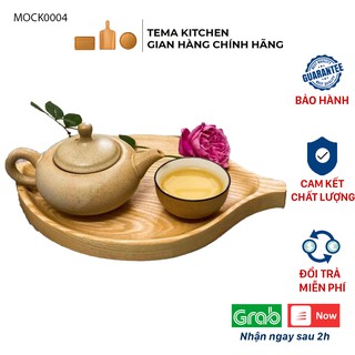 Khay gỗ decor Tema Kitchen hình lá - Khay gỗ đựng đồ ăn chất liệu gỗ tần bì siêu xinh siêu đáng yêu