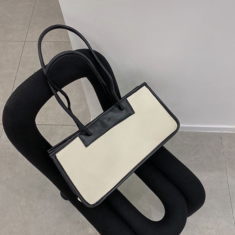 IELGY Túi xách tote canvas sức chứa lớn thiết kế thời trang